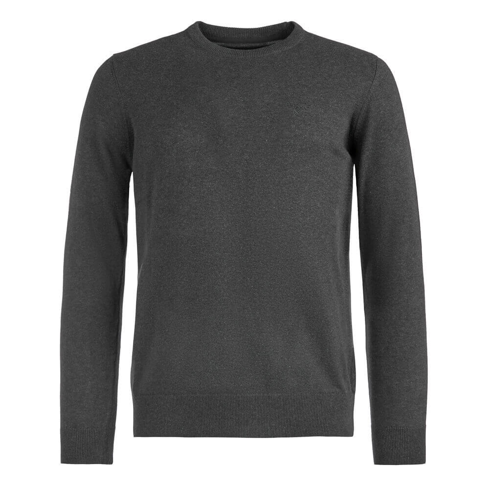Barbour Pima Cotton Charcoal Crew Neck Jumper